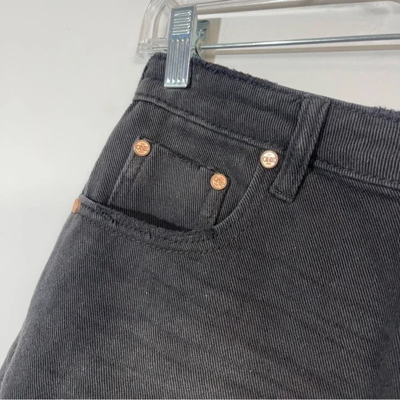 ONE TEASPOON TRUCKERS MID WAIST RELAXED DENIM JEAN SHORTS IN PURE BLACK SIZE 27 - Picture 14 of 16